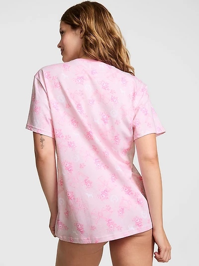 PINK x LoveShackFancy Campus Cotton Tee