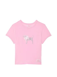 PINK x LoveShackFancy Retro Cotton Tee