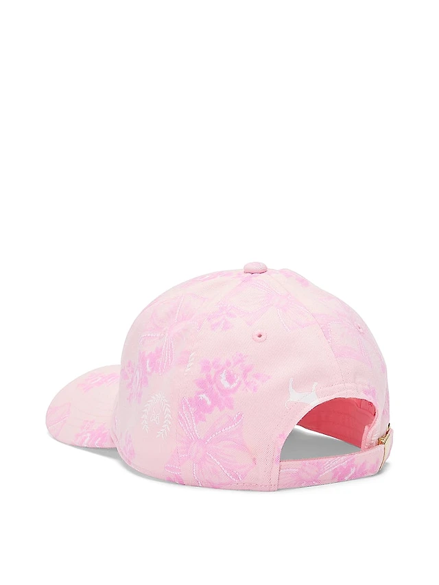 PINK Love Shack Fancy Floral Logo Baseball Hat ? NWT LoveShackFancy x Victoria main image 2