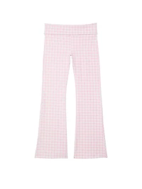 PINK x LoveShackFancy Cotton Foldover Flare Leggings
