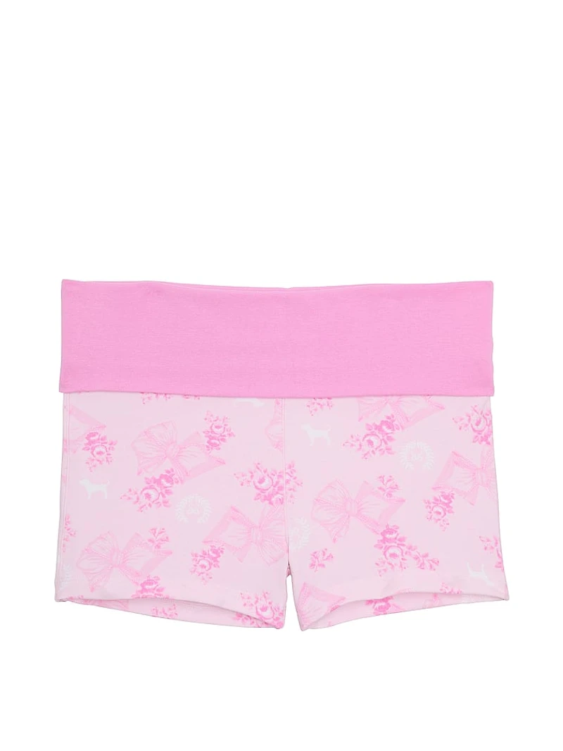 PINK x LoveShackFancy Cotton Foldover Micro Shorts