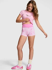 PINK x LoveShackFancy Cotton Foldover Micro Shorts