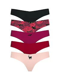 7-Pack No-Show Thong Panties