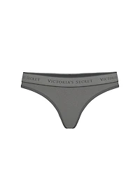 Logo Cotton Thong Panty