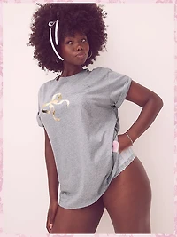 PINK x LoveShackFancy Campus Cotton Tee