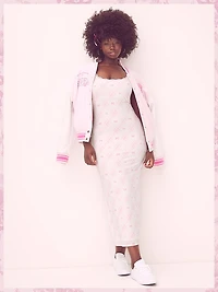 PINK x LoveShackFancy Modal Midi Dress