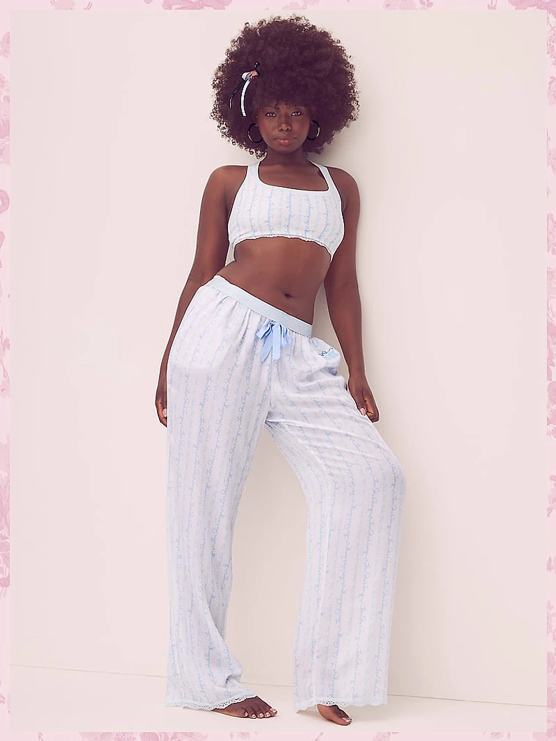 PINK x LoveShackFancy Silky Sleep Pants
