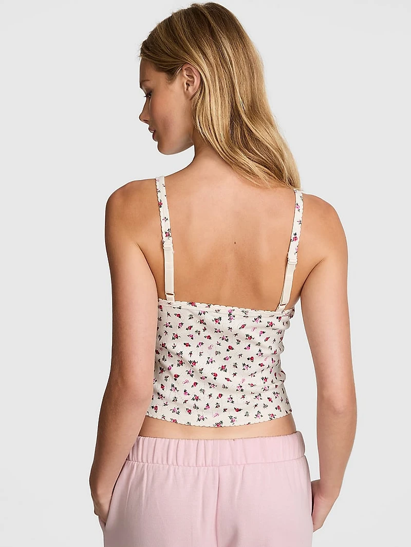 Pointelle Henley Cami
