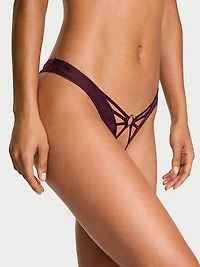 Rose Lace-Trim High-Leg Thong Panty