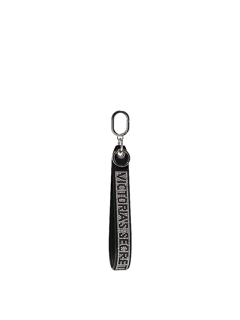 Refined Stud Narrow Wristlet Strap Keychain