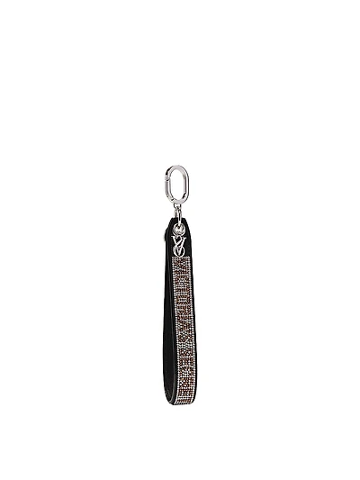 Refined Stud Narrow Wristlet Strap Keychain