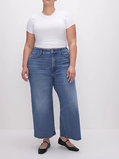 Good Waist Cropped Palazzo Jeans