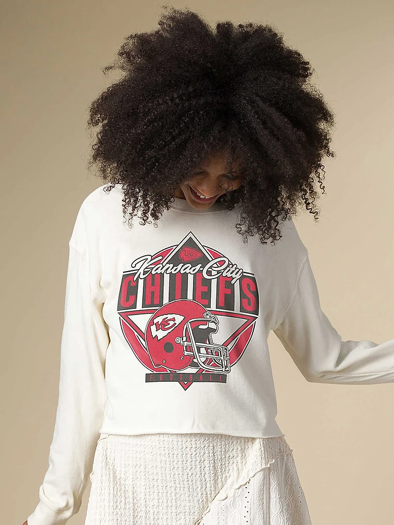 Kansas City Chiefs Helmet Crop Fleece