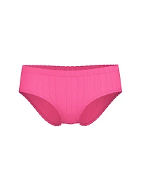 Seamless Lace-Trim Hiphugger Panty