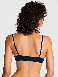 Logo Cotton Strappy Triangle Bralette