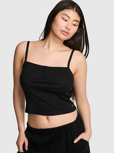 Pointelle Henley Cami