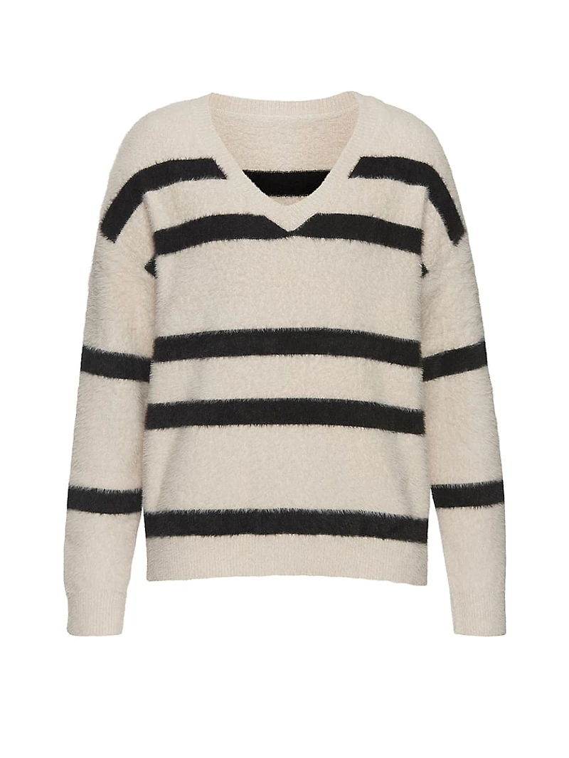 Striped V-Neck Sweater