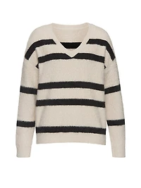 Striped V-Neck Sweater