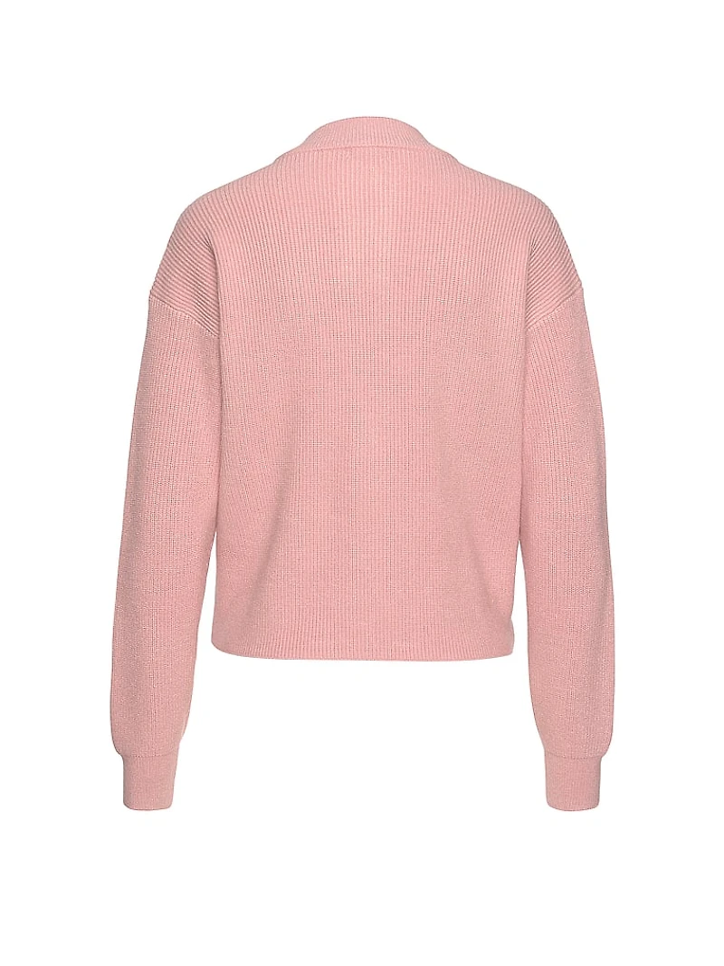 Ribbed Button-Up Sweater