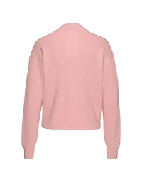 Ribbed Button-Up Sweater