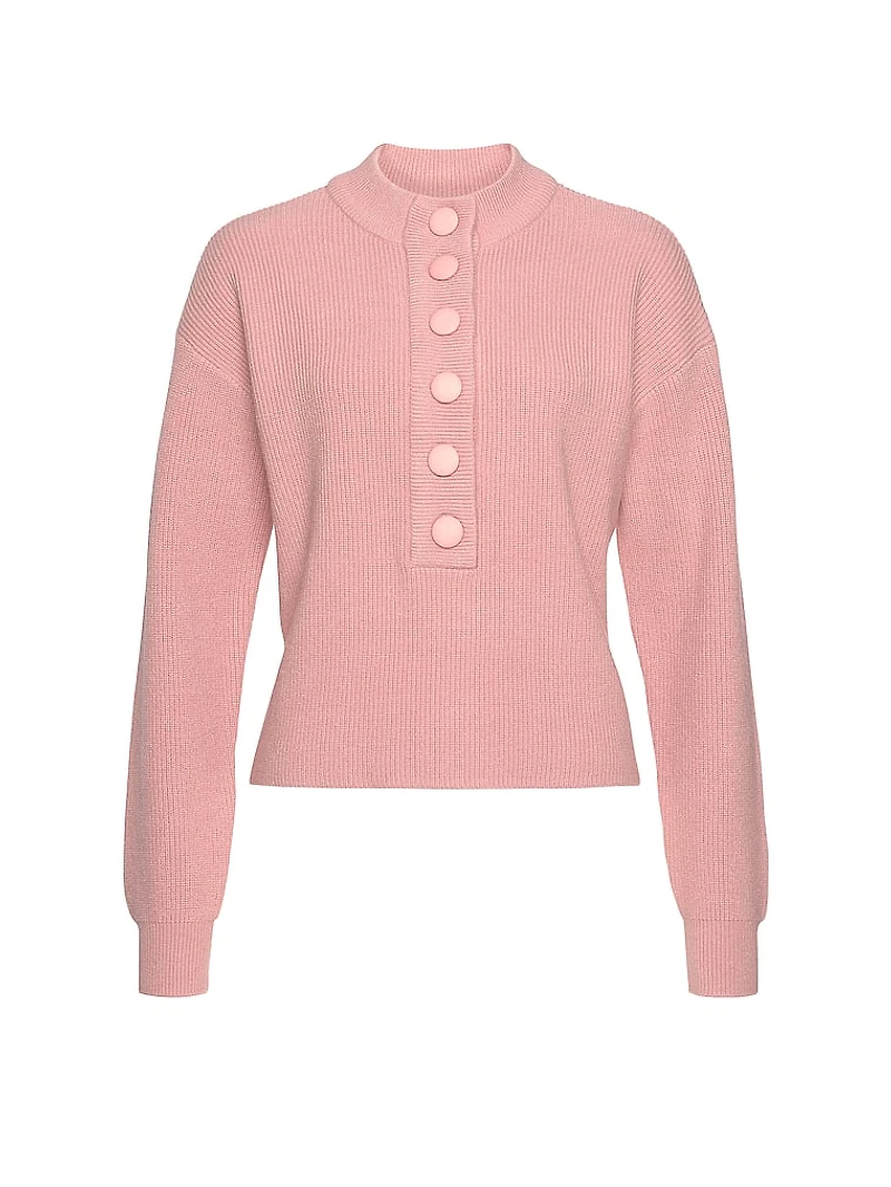 Ribbed Button-Up Sweater