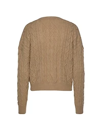 Cable Knit Buttoned Cardigan