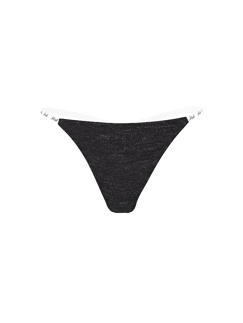 Logo Cotton Scoop Thong Panty