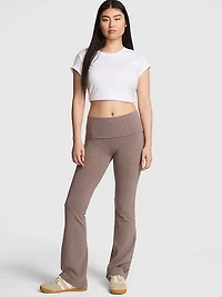 All-Day Cotton Foldover Flare Leggings