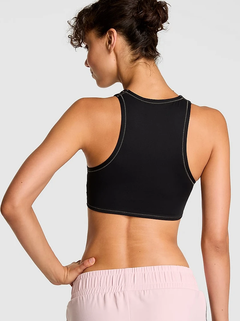 Relay High-Neck Crossover Sports Bra