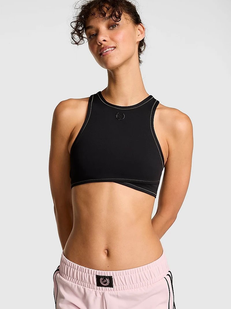 Relay High-Neck Crossover Sports Bra