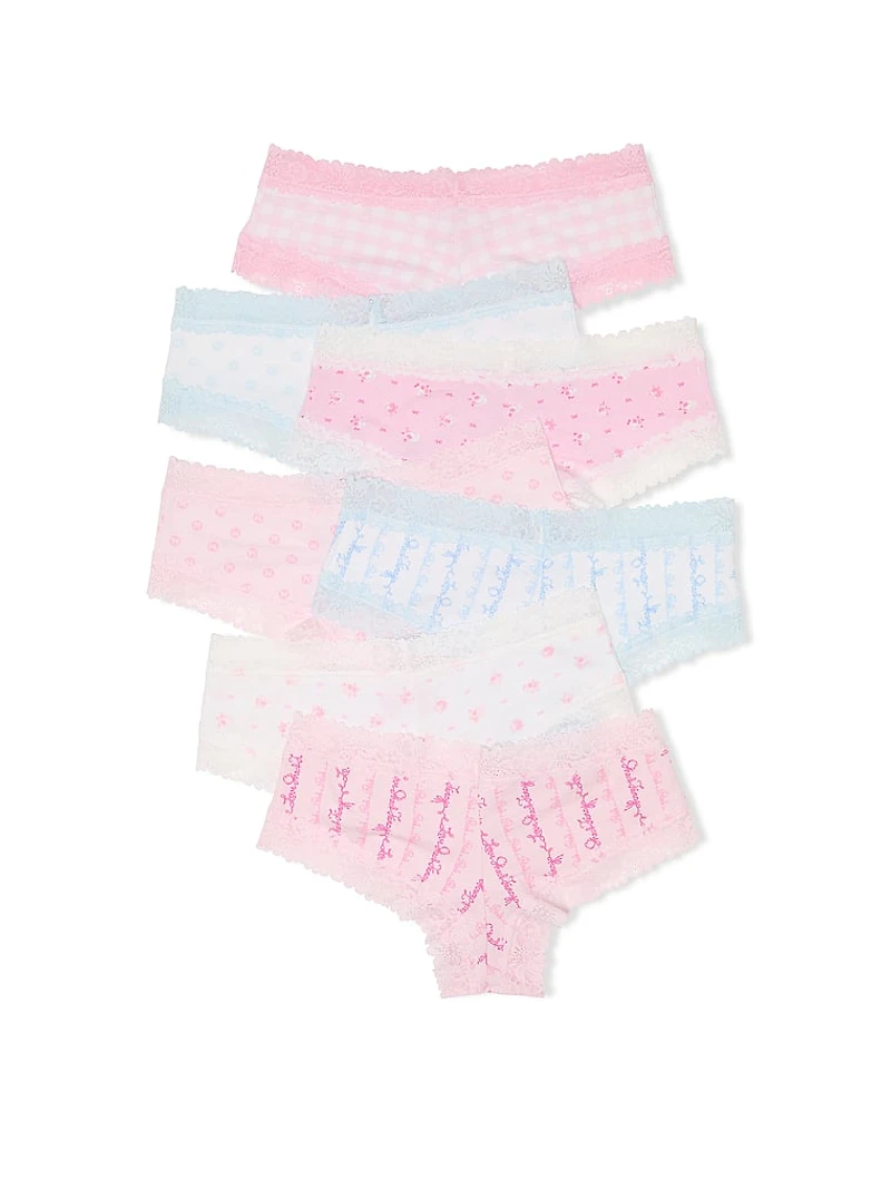 PINK x LoveShackFancy Days of the Week 7-Pack Cheeky Panties