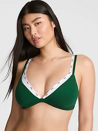 Logo Cotton Strappy Triangle Bralette