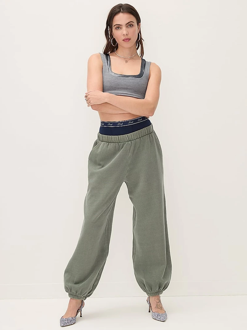 Relay Double Up Square-Neck Bra