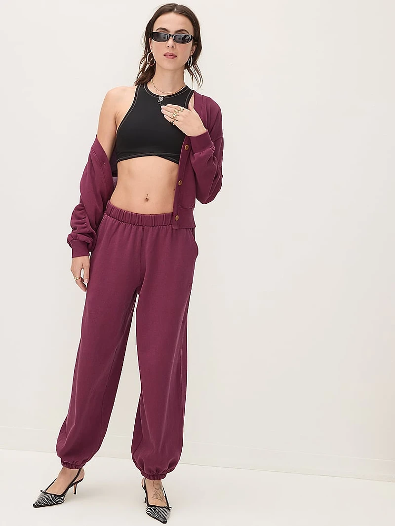 Ivy Fleece Cropped Cardigan
