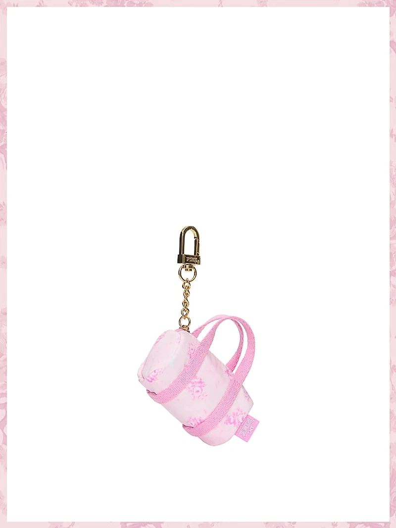 PINK x LoveShackFancy Mini Duffle Keychain Charm