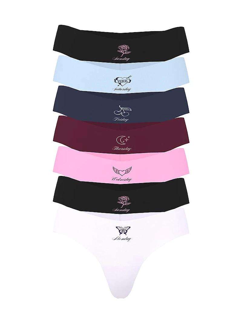 5-Pack No Show Thong Panties