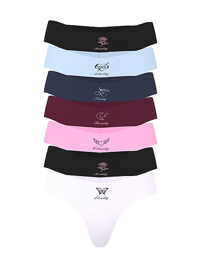 5-Pack No Show Thong Panties
