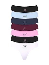 5-Pack No Show Thong Panties
