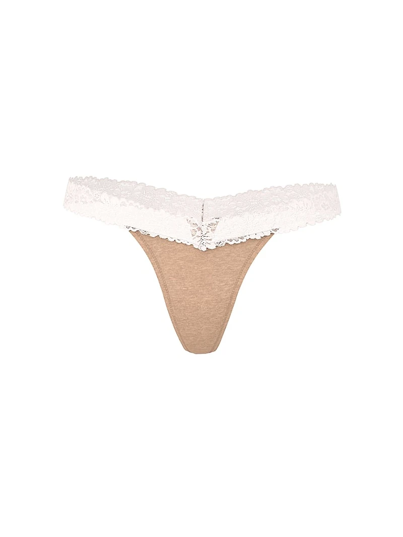 Cotton High-Leg Thong Panty