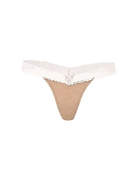 Cotton High-Leg Thong Panty
