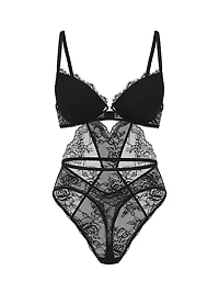 Rose Lace Push-Up Teddy