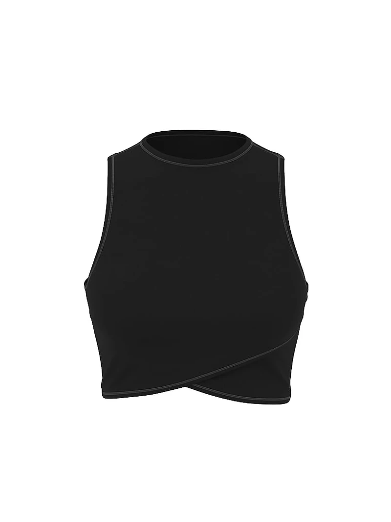 Relay High-Neck Crossover Sports Bra
