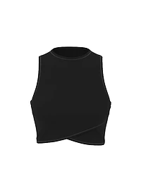 Relay High-Neck Crossover Sports Bra