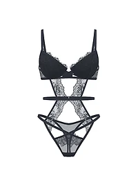 Rose Lace Lightly Lined Strappy Teddy