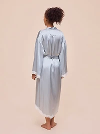 Annabelle Satin Lace Maxi Robe