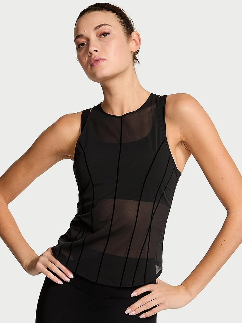 VSX Flocked Mesh Tank Top