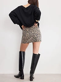 Leopard Good 90s Mini Skirt
