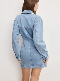 Barrel Long Sleeve Mini Dress