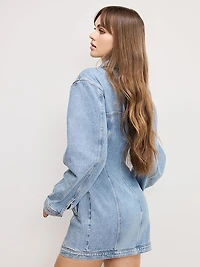 Barrel Long Sleeve Mini Dress