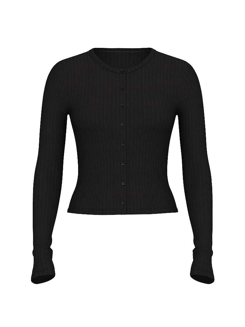 Modal Wide-Rib Lounge Cardigan